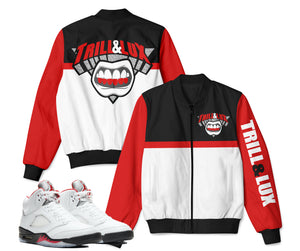 jordan 5 fire red jacket