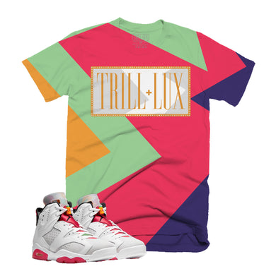 CLEARANCE - Trill & Lux Fragment V1 Tee | Retro Air Jordan 6 Hare Colorblock T-shirt