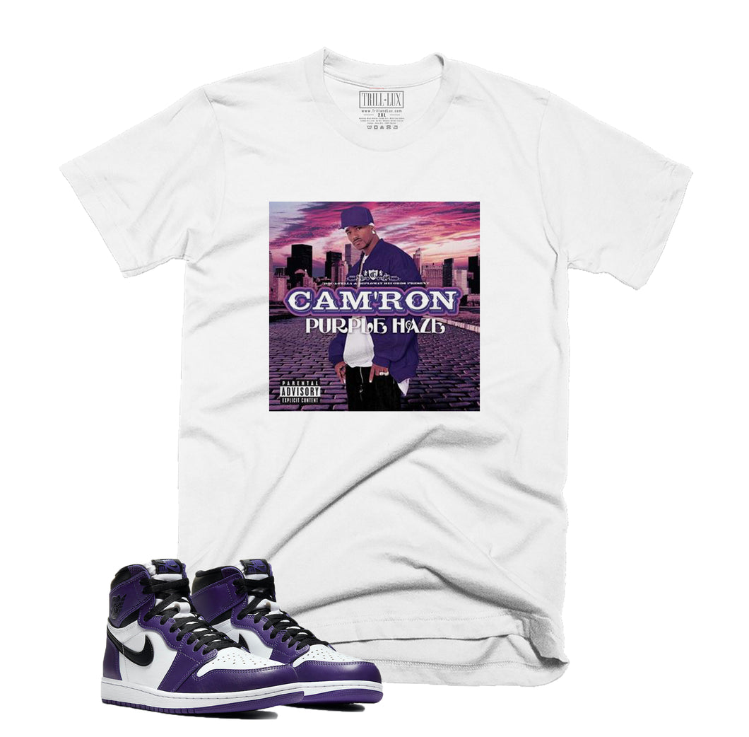 jordan 1 court purple t shirt