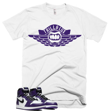 court purple jordan shirt