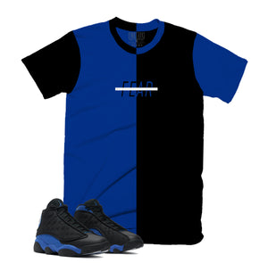 Fearless Tee Retro Air Jordan 13 Black Royal Blue T Shirt Trill Lux