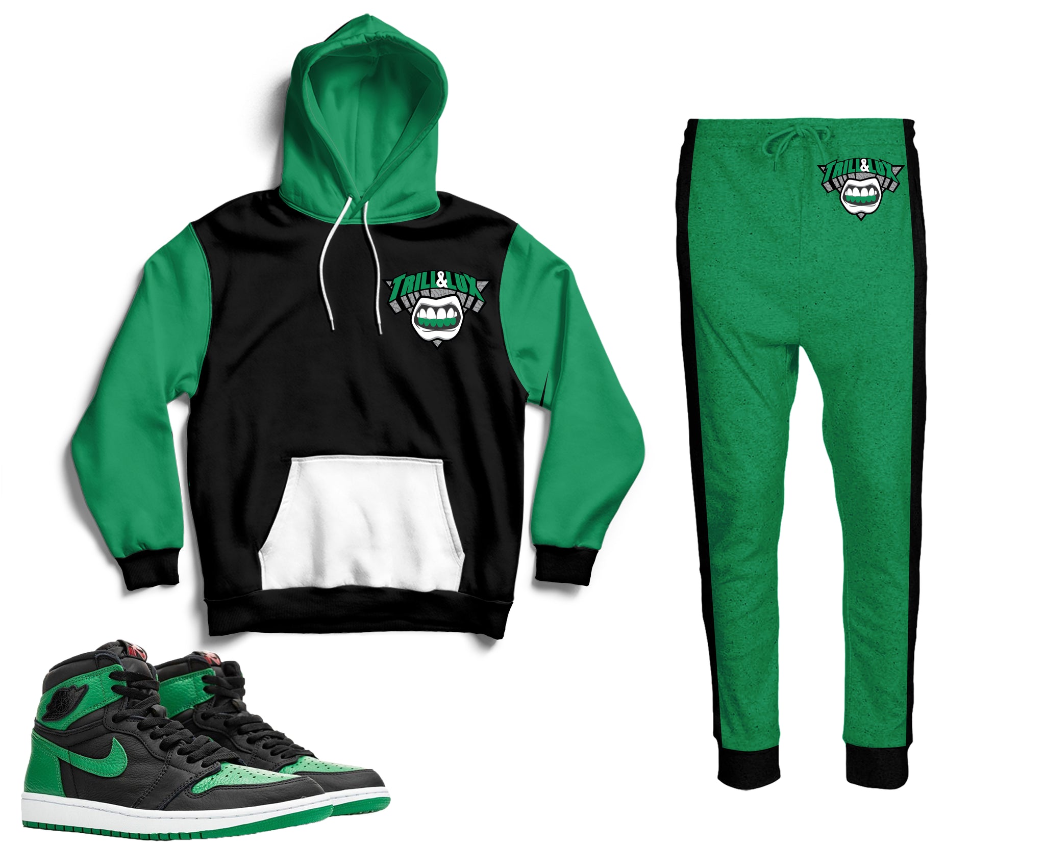 pine green jordan outfit