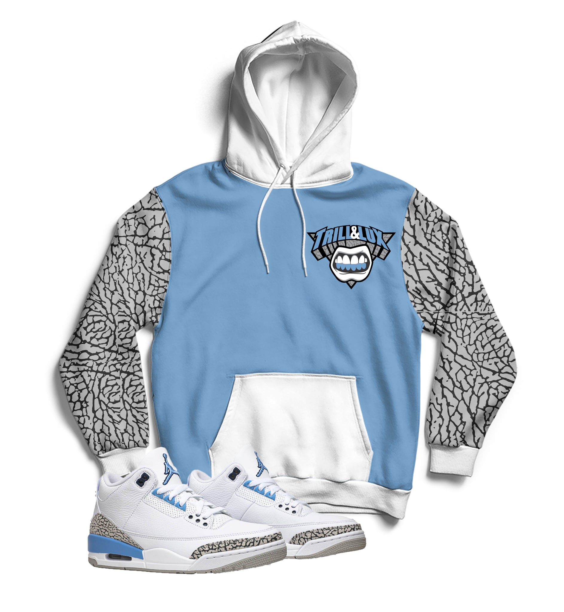 jordan 3 unc hoodie