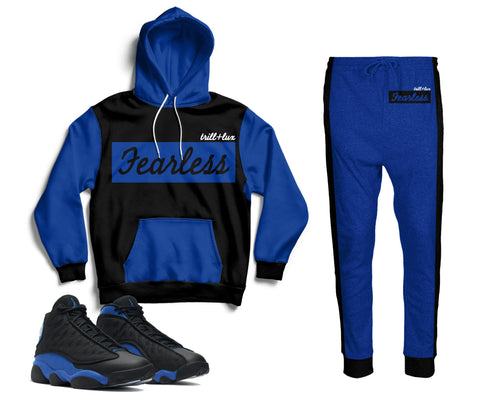 blue and black jordan jogging suit