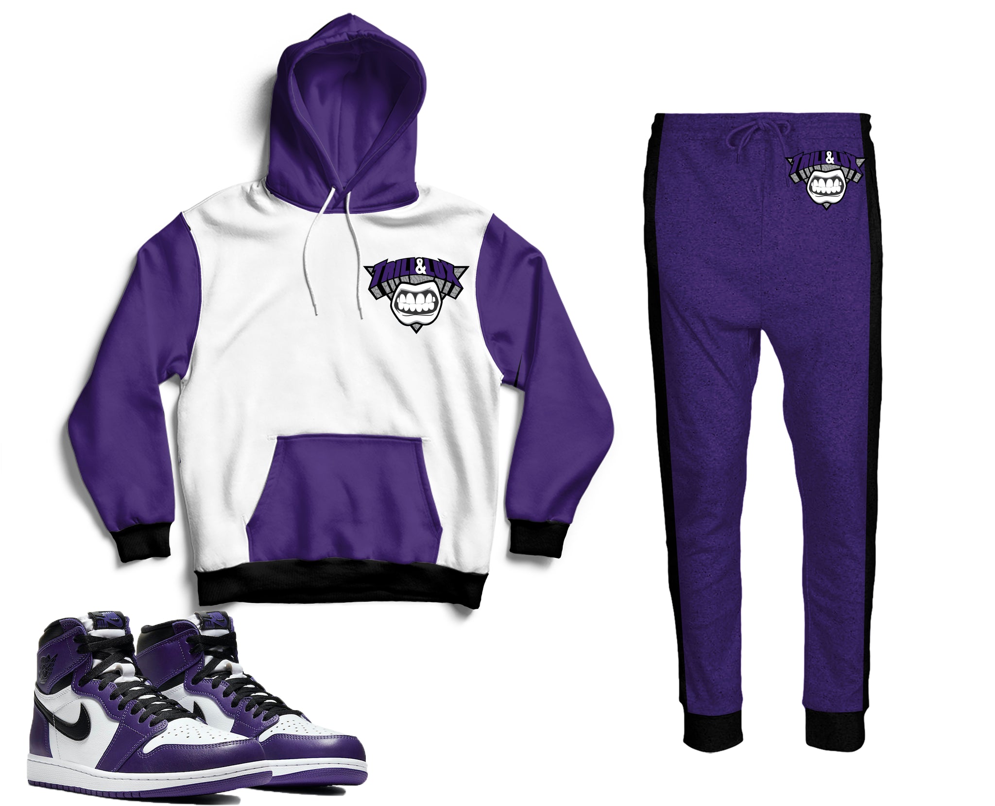 purple jordan sweatsuit