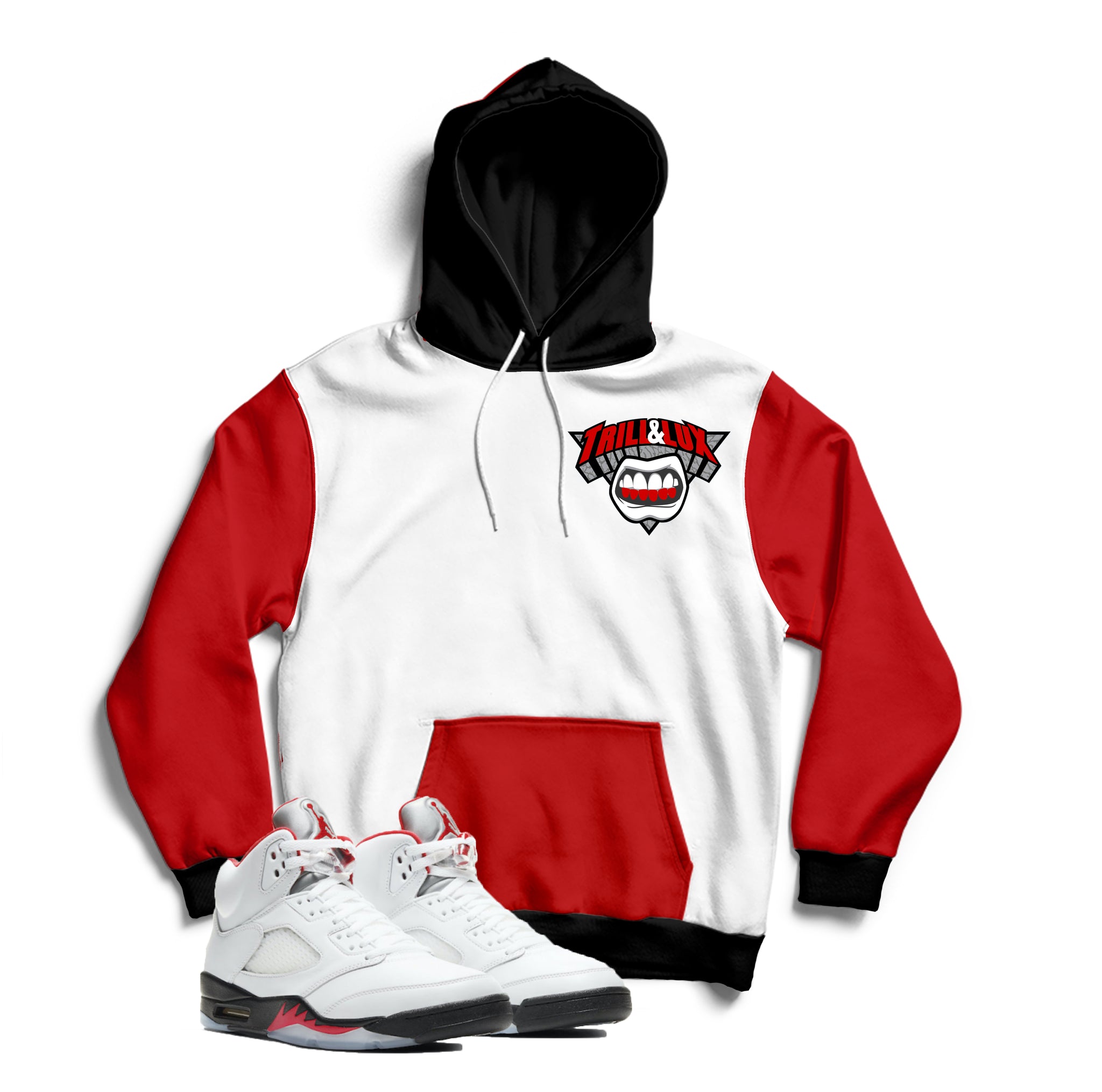 jordan 5 fire red hoodie