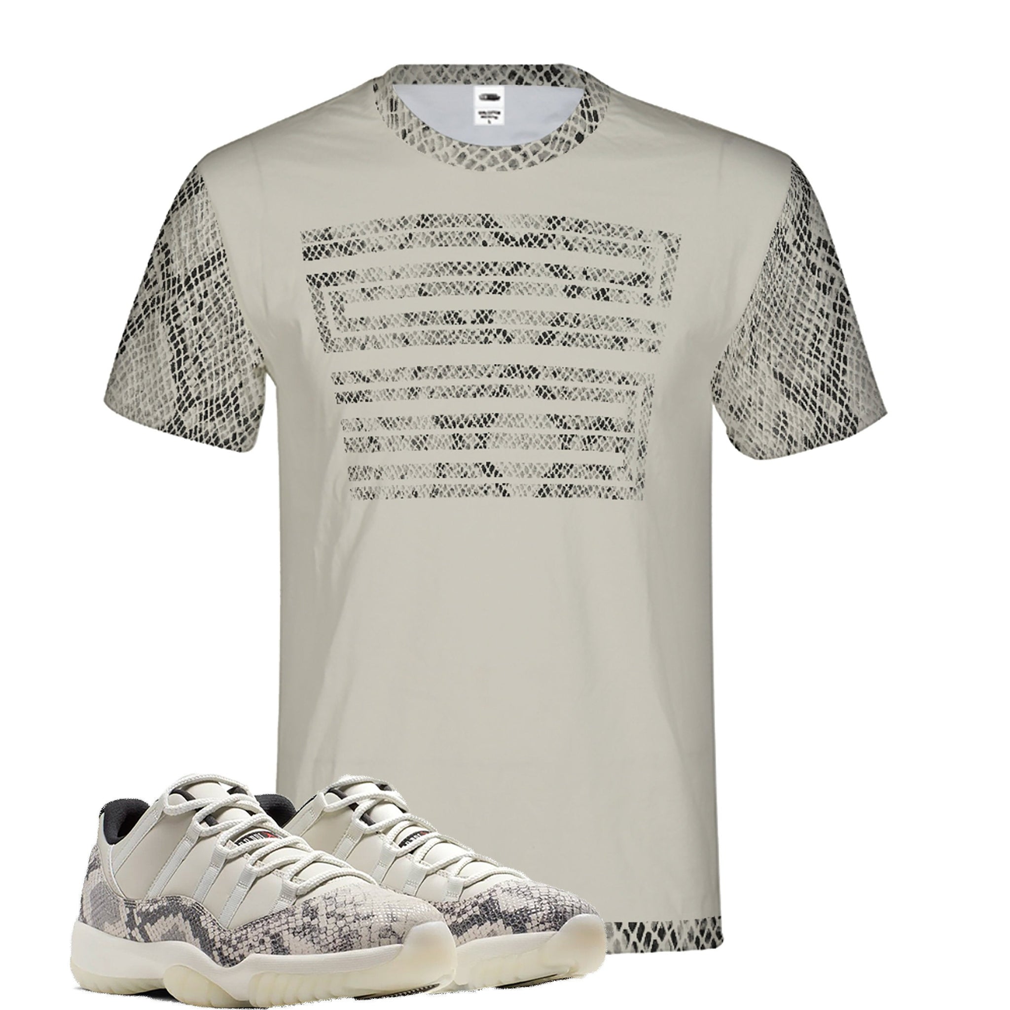 jordan 11 snakeskin light bone shirt