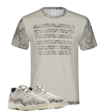 grey snakeskin 11s shirt