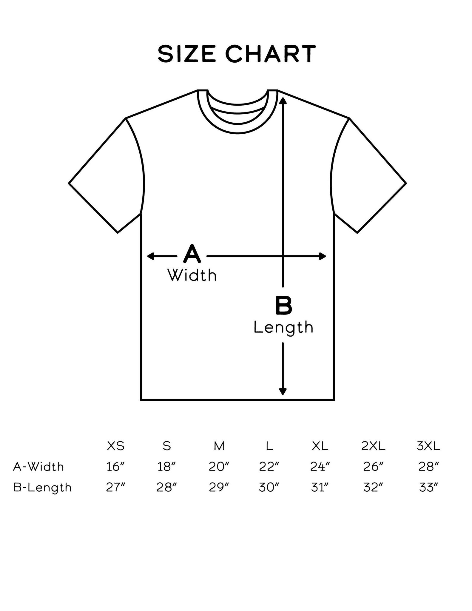 jordan tee size chart