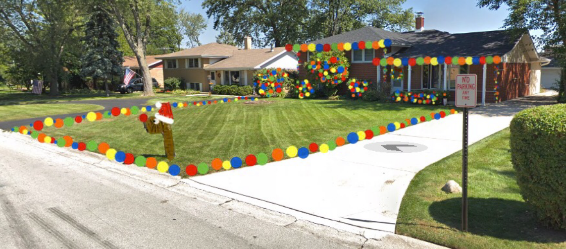 Holiday lights in Palos Heights