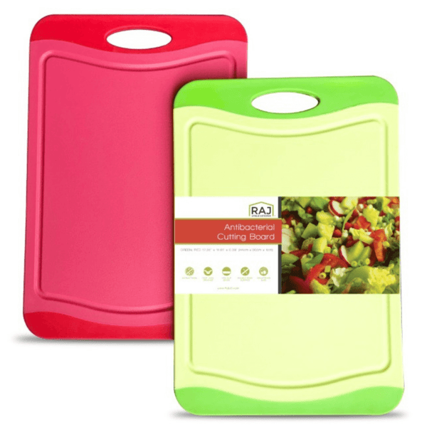Extra Large Raj Antibacterial Plastic Cutting Board-Orange and Green – Raj  Unique Collection