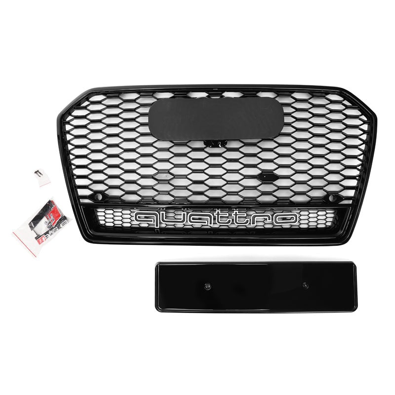 Audi A6/S6 (C8) RS6 Style Gloss Black Honeycomb Front Grille