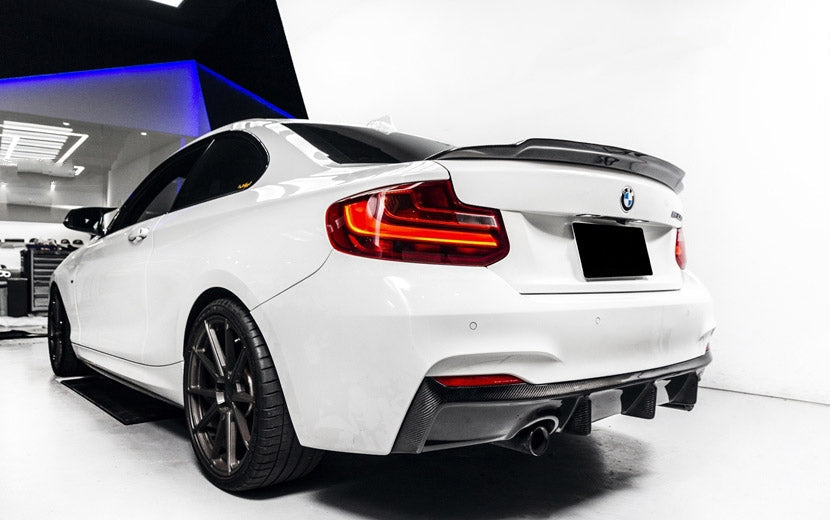  Mosion Auto for 2014-2020 BMW 2 Series F22 M235i M240i F87 M2  Carbon Fiber Rear Spoiler Boot Wing PSM Style : Automotive