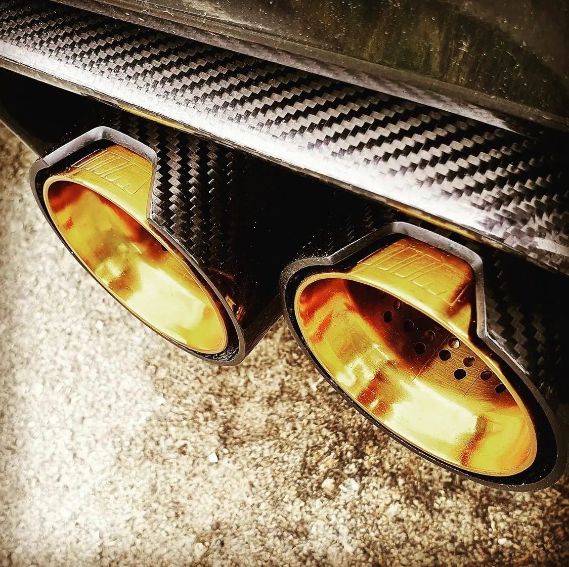 BMW E90 E92 M3 08-13 Rear Section Exhaust Systems Polished Bevel Edge Tips