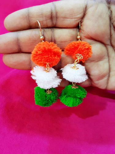 independenceday earrings #diy tricolour earrings #shorts #youtubeshorts -  YouTube