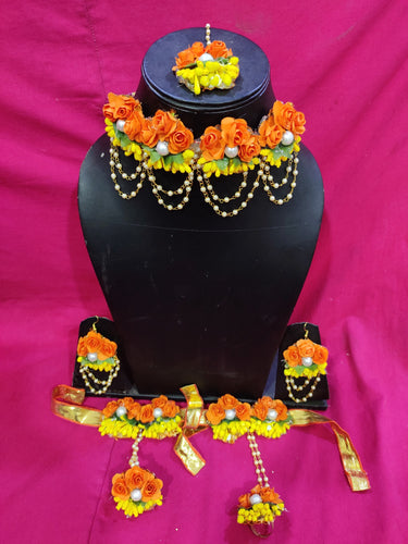 Beautiful Hathphool flower jewellery - For Haldi, Mehndi and Wedding –  Saubhagyavati.in