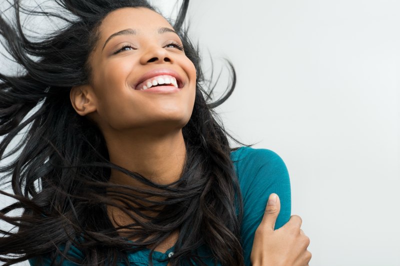 Woman smiling