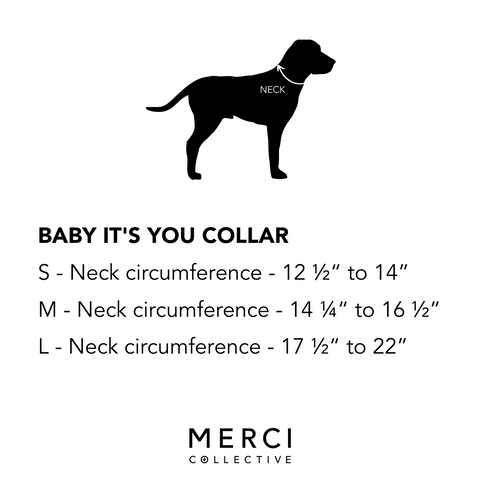 size chart merci collective collar baby its you