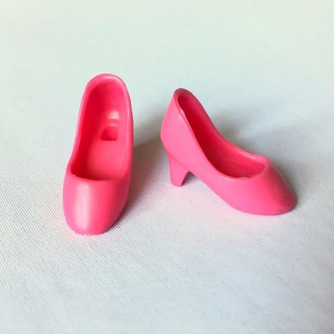 Hot pink high heel shoes