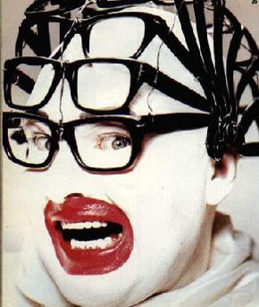 Leigh Bowery wearing multiple glasses