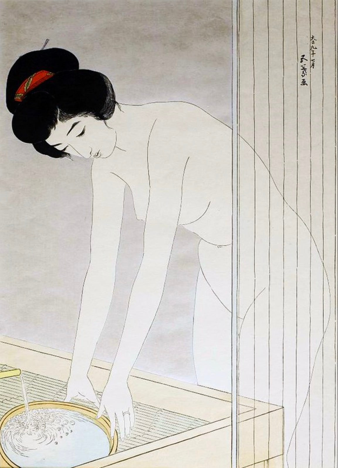 Woman Washing Her Face by Hashiguchi Goyo (1880-1921)