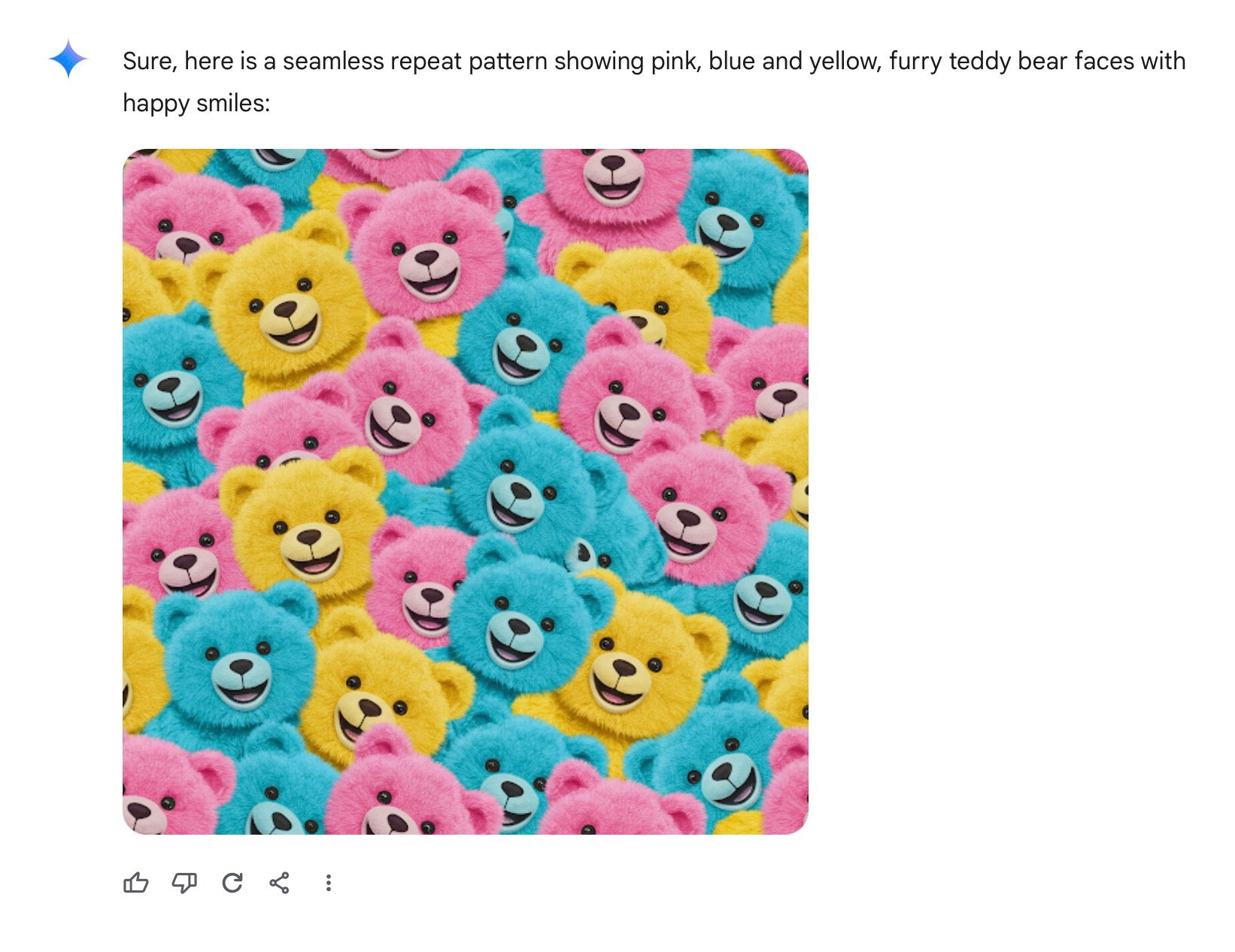 Pattern of smiling teddy bears