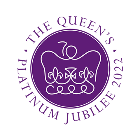 The Queen's Platinum Jubilee official purple emblem