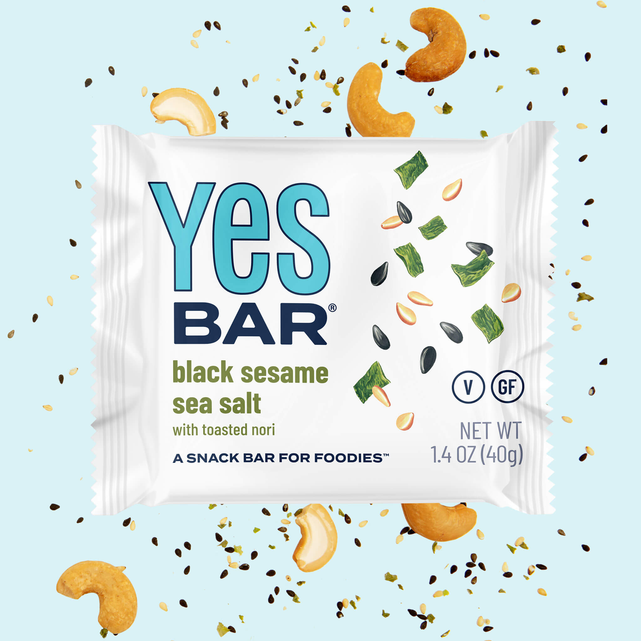 Black Sesame Sea Salt Six Pack - YES BAR product image