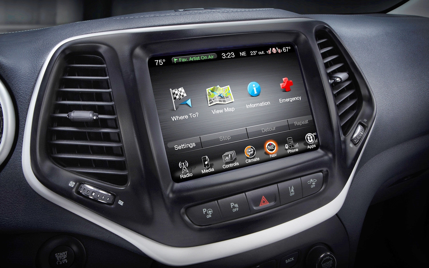 where is the uconnect module 2012 jeep grand cherokee