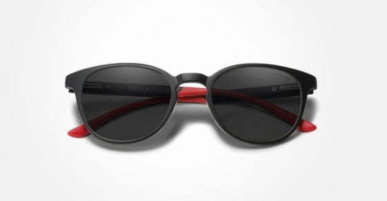 Men's Semi-Round 'Lucas' Polarized Plastic Sunglasses