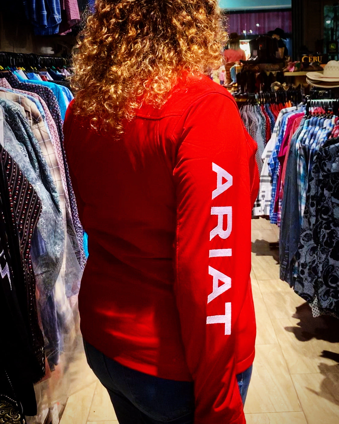 ariat jacket women red