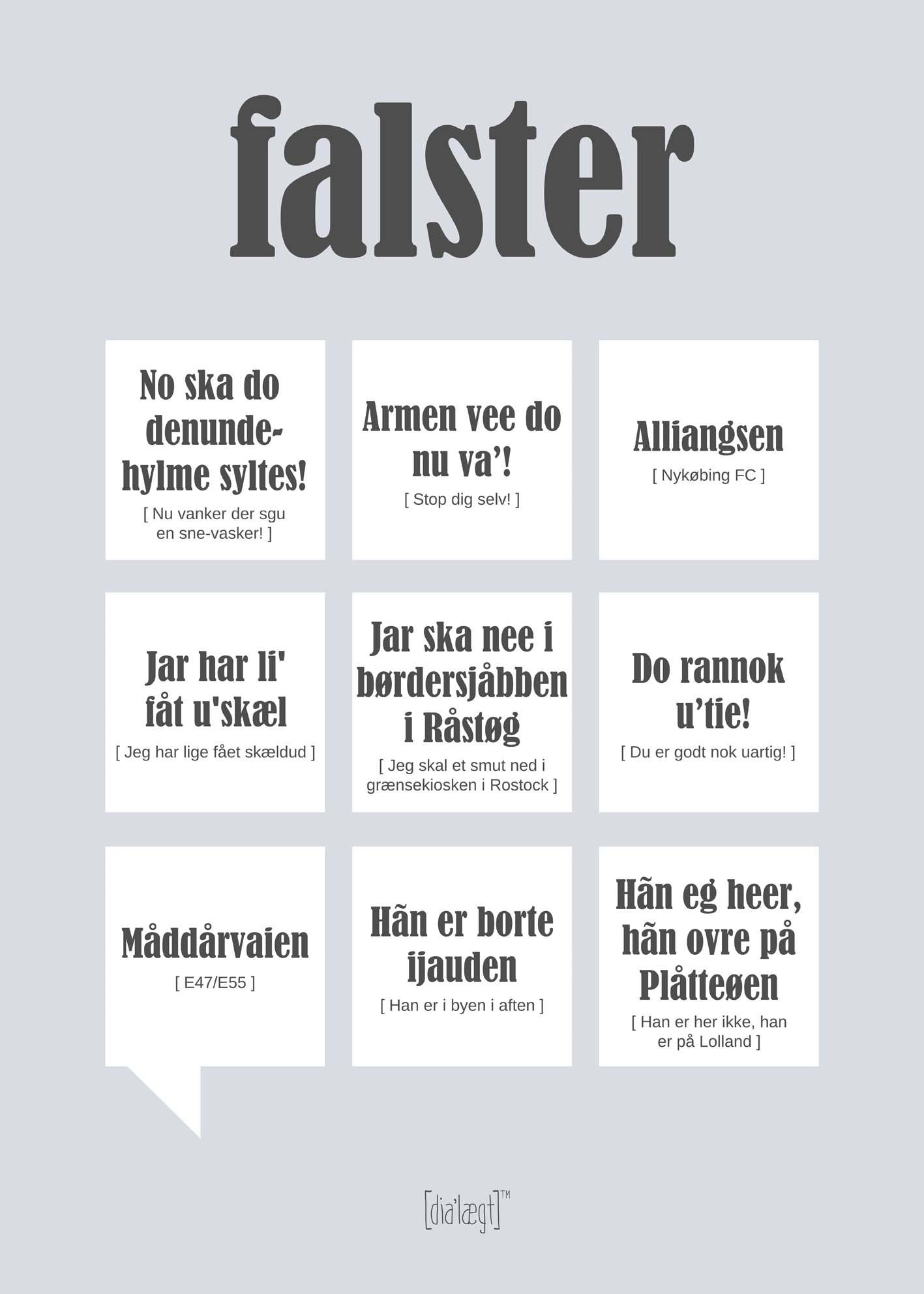 Falster plakat | Køb | Dialægt.dk