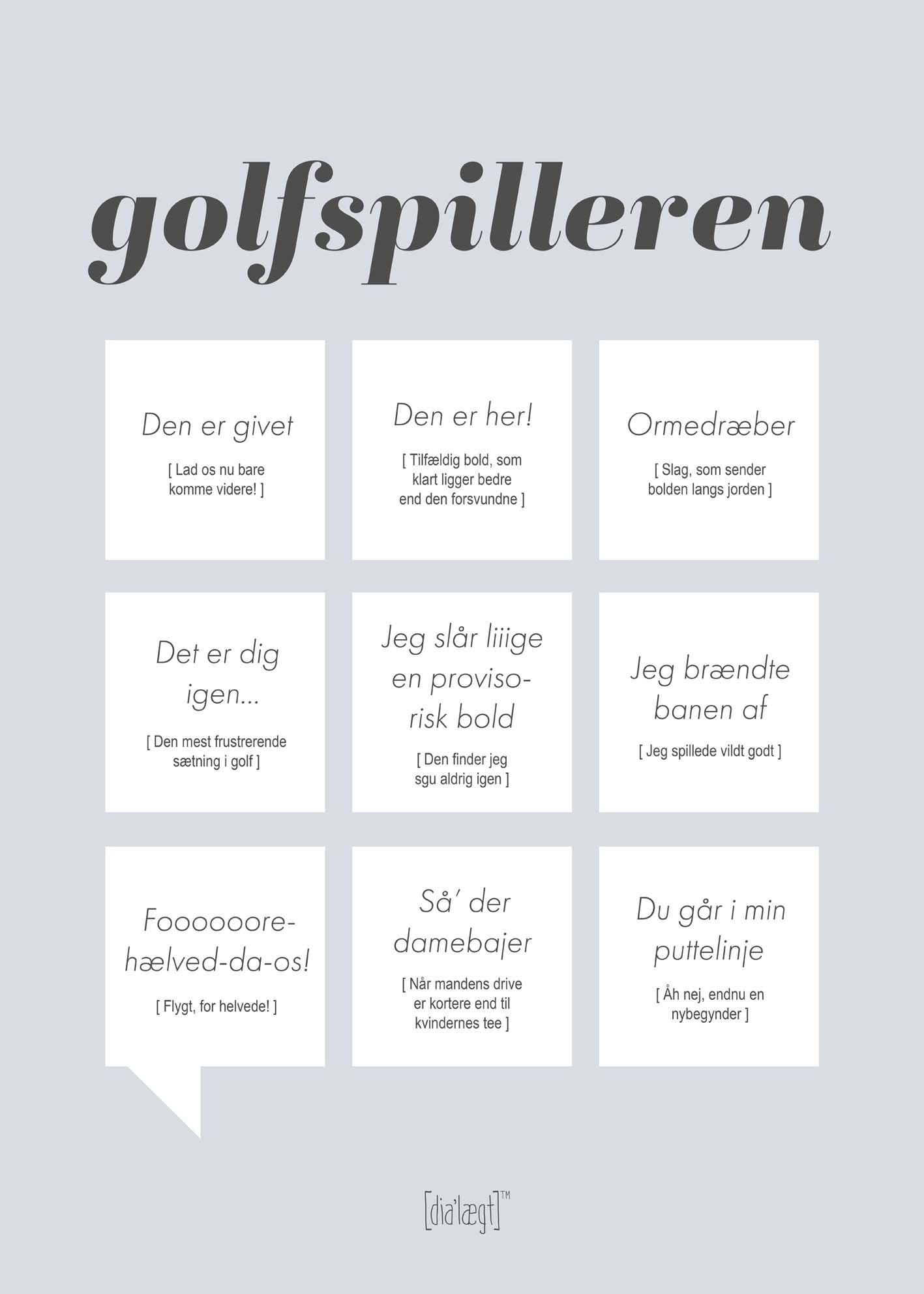 Golfspilleren plakat Lavendel-klassisk » 249.00 DKK