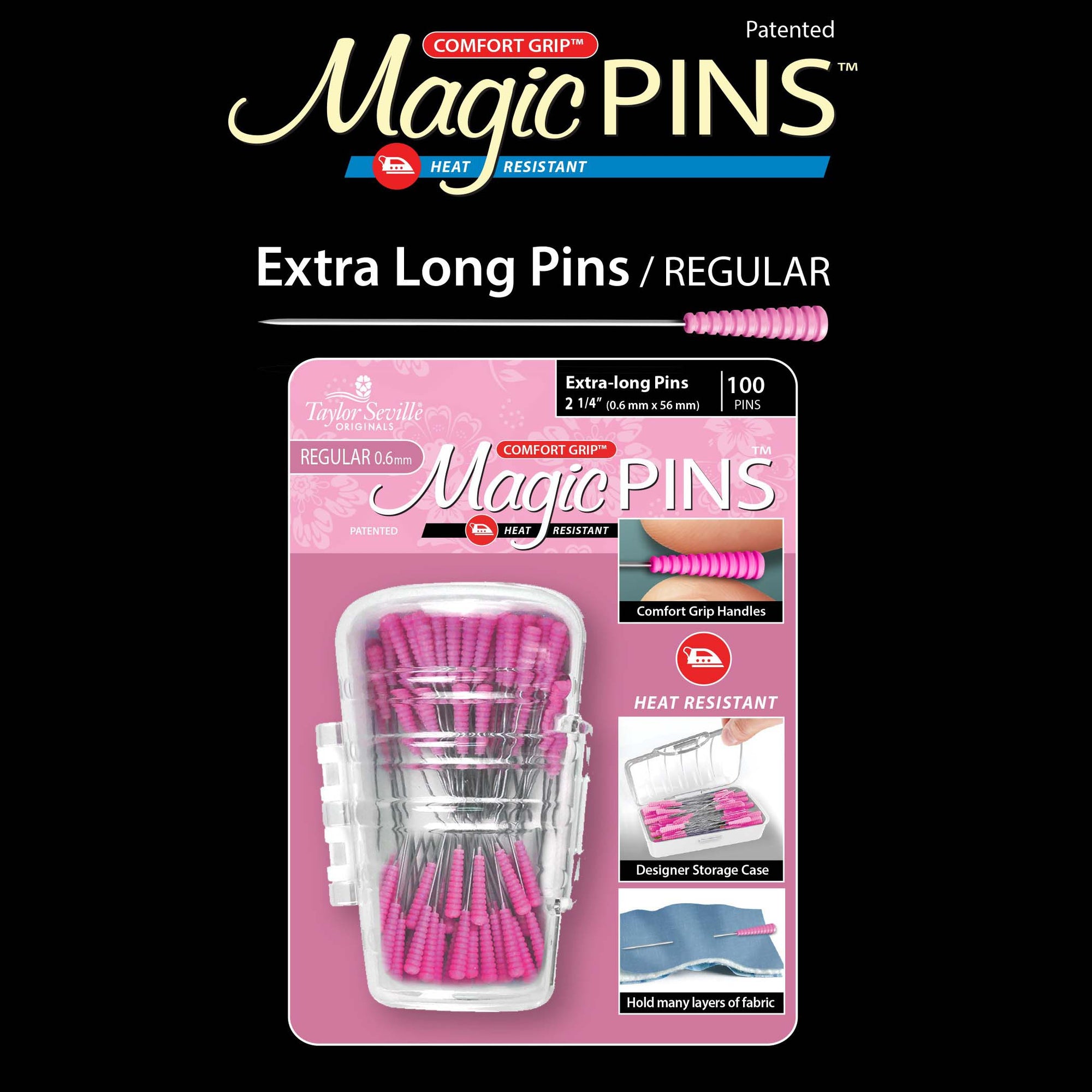 Merangue® T-Pins, 2-Inch, 100 Pack, Silver