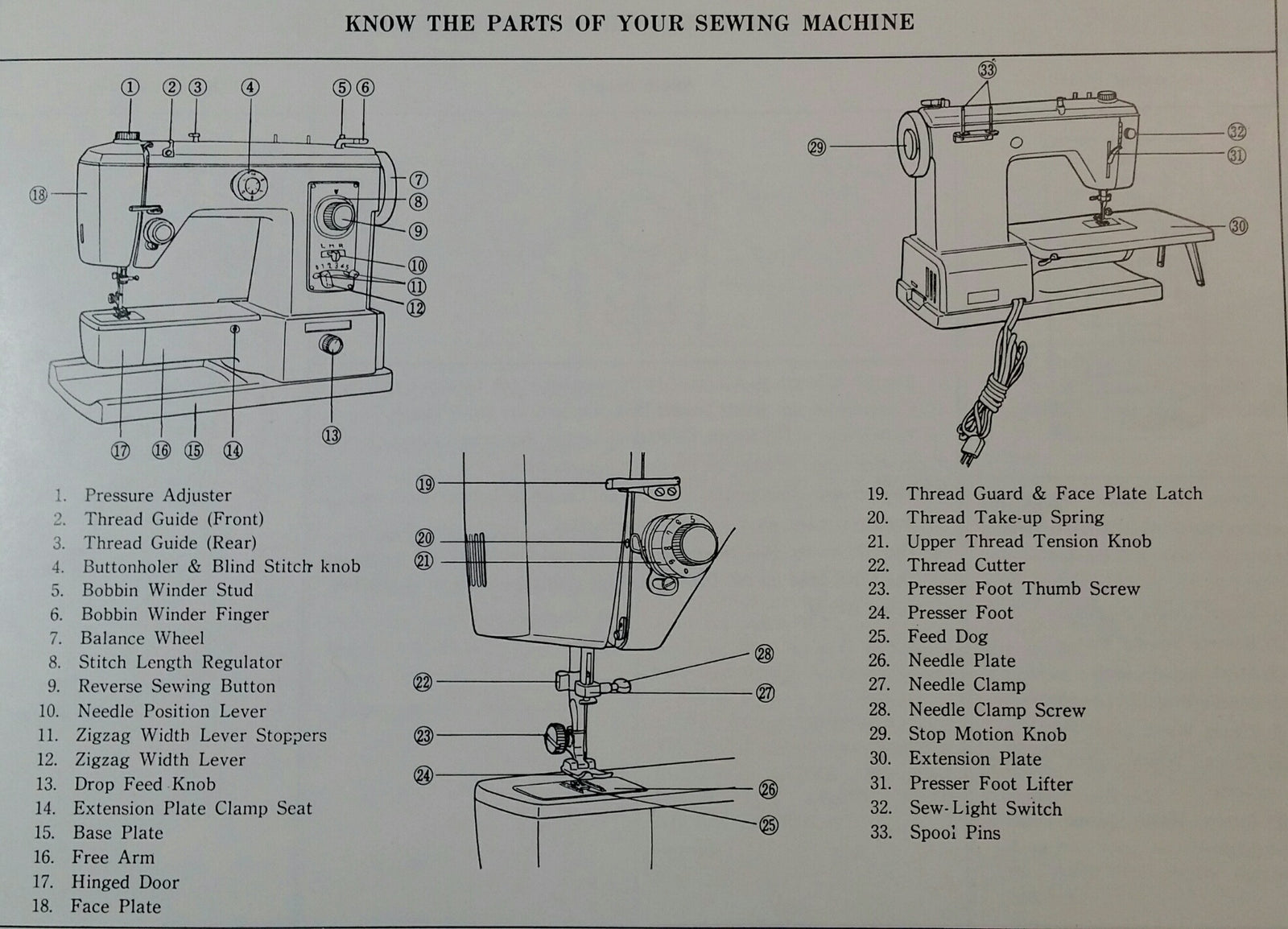Brother XL-703 Instruction Book - mrsewing