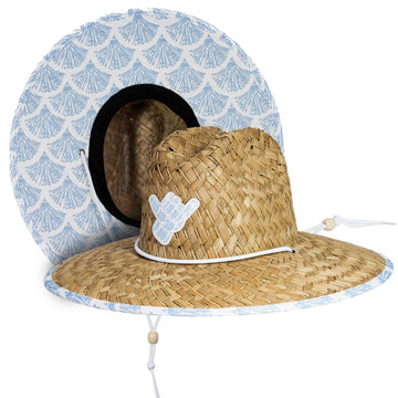 Frangipani Lightweight adjustable drawstring straw hat