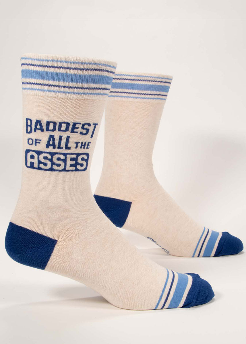Baddest of All the Asses Men's Socks | Funny Badass Socks - Cute But ...