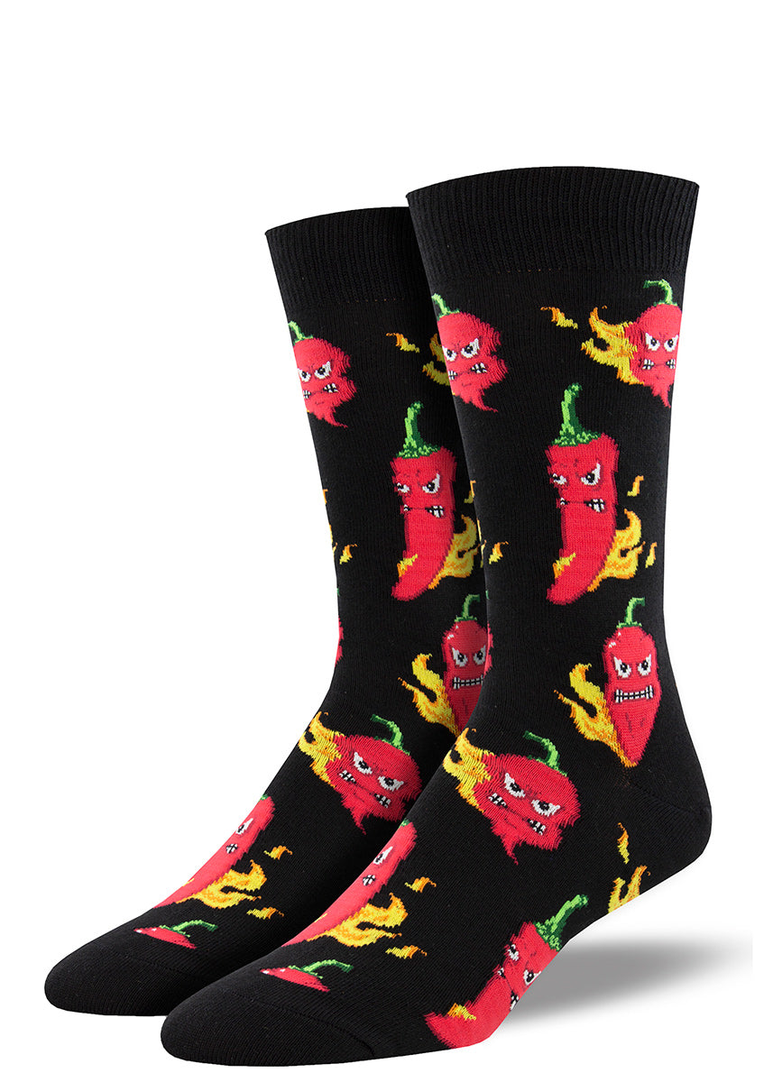 Hot Pepper Socks Funny Flaming Spicy Chili Socks For Men Cute But Crazy Socks