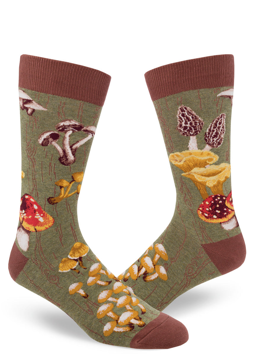 Mushroom Socks for Men | Be a Fungi in Fun Men's Socks - Cute But Crazy ...