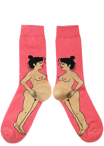 Pink Breasts Socks  Cute Boob Socks - Cute But Crazy Socks