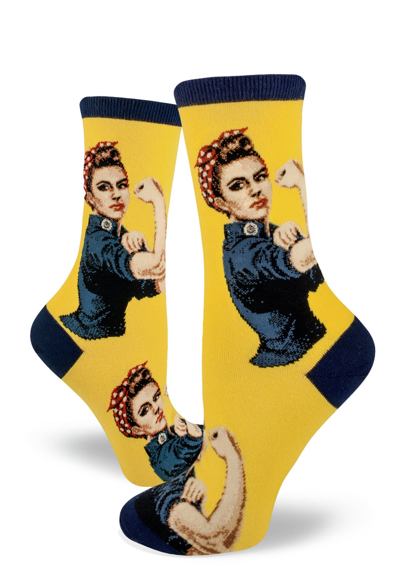 Rosie The Riveter Crew Socks | Girl-Power Feminist Socks by ModSocks ...