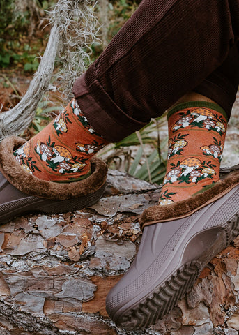 Wonderland Mushrooms Knee Socks  Magical Toadstool Socks - Cute But Crazy  Socks