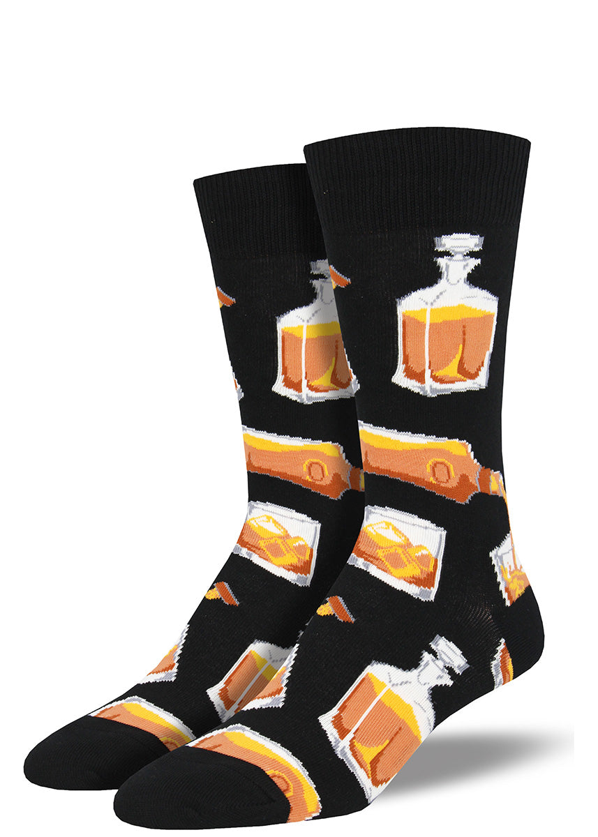 Whiskey Men's Socks | Alcohol Socks for Men With Bourbon & Scotch ...