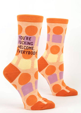 Why the Fuck Not Organic Cotton Tag Socks  Funny Swear Word Socks - Cute  But Crazy Socks