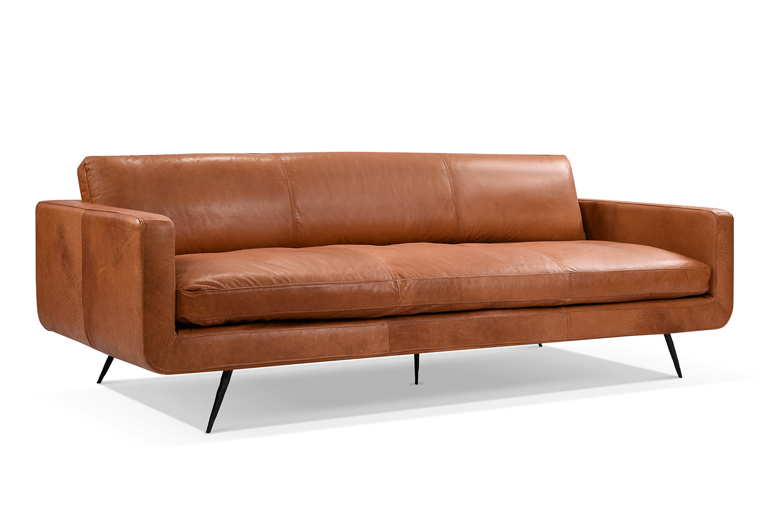 saddle leather sofa set