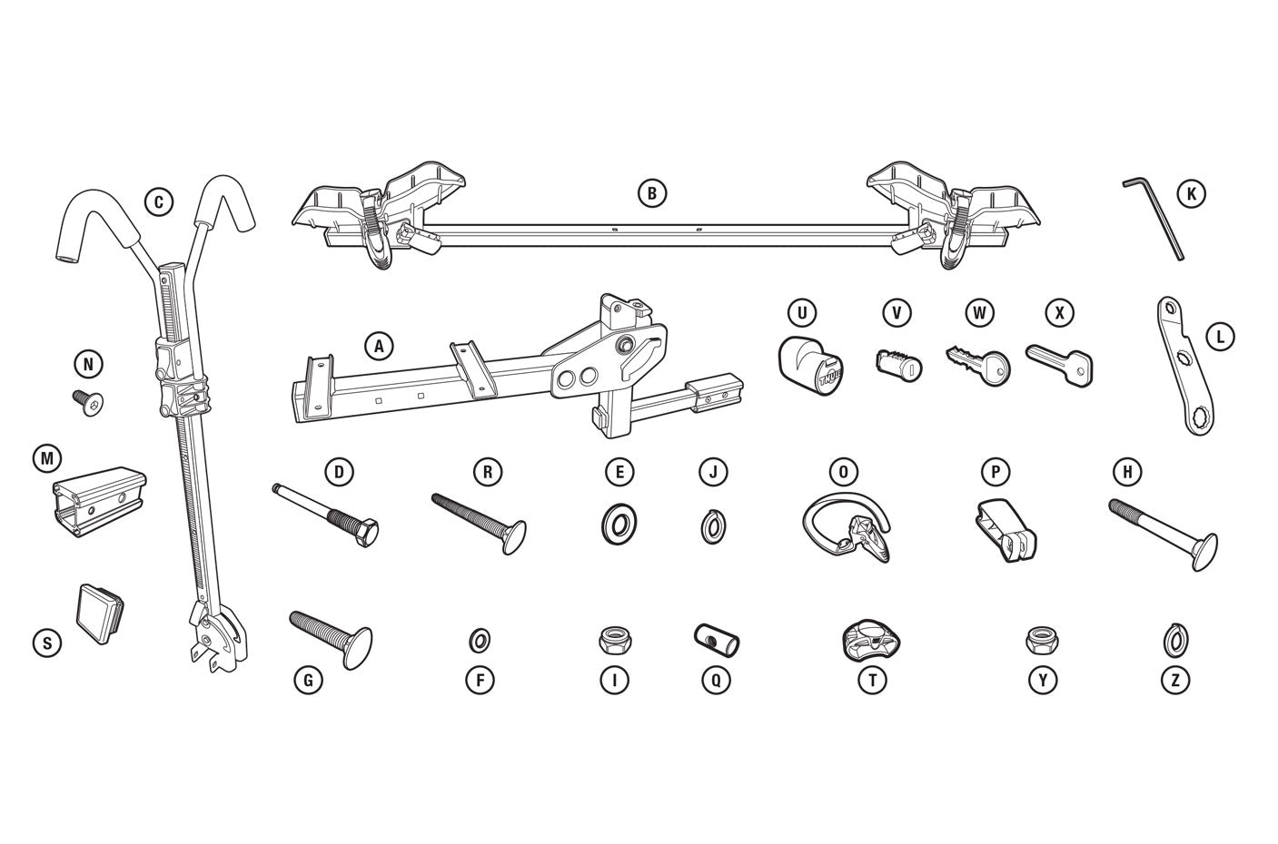 thule 990xt doubletrack bike rack