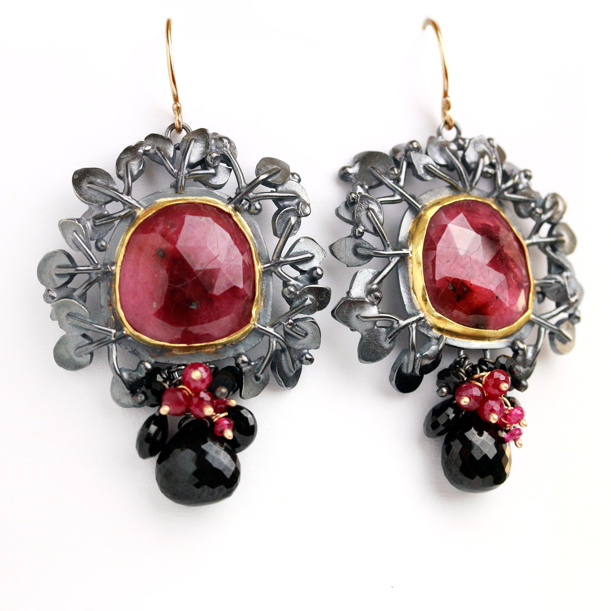 Midnight Forest Ruby Earrings