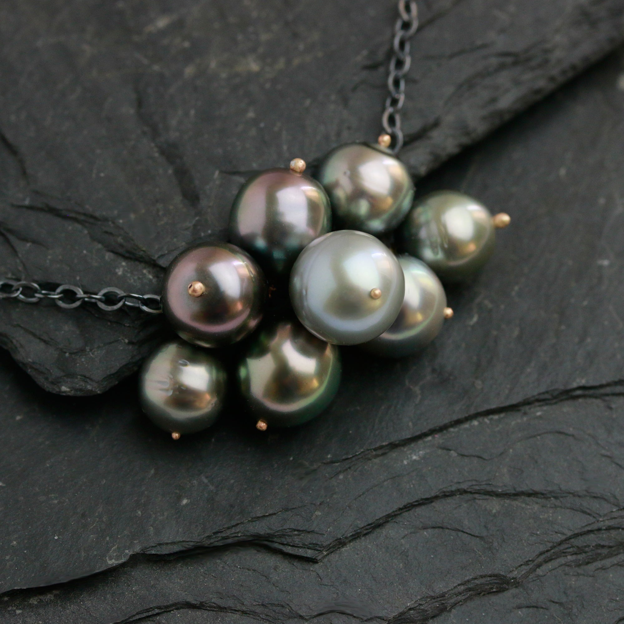 Tahitian Pearl Cluster Necklace