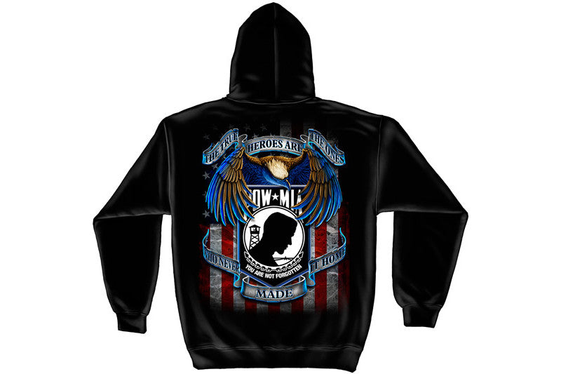 TRUE HEROS POW MIA Hooded Sweatshirt – Mustang Loot