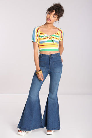 70s Style super flared womens jeans